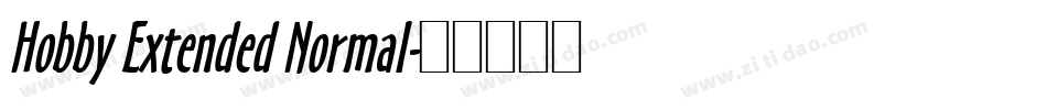 Hobby Extended Normal字体转换
